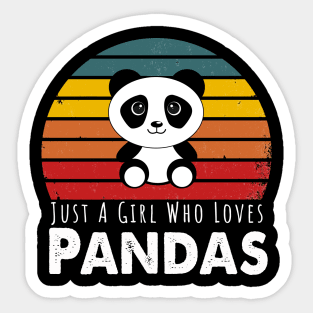 Just A Girl Who Loves Pandas Sticker